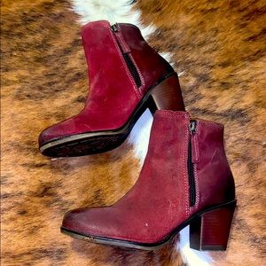 Red Leather Booties